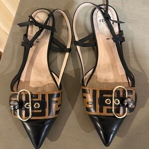Fendi black flats